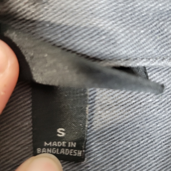 Mens Odin New York Long Sleeve Heavy Weight Gray Button front shirt size Small - Picture 6 of 10